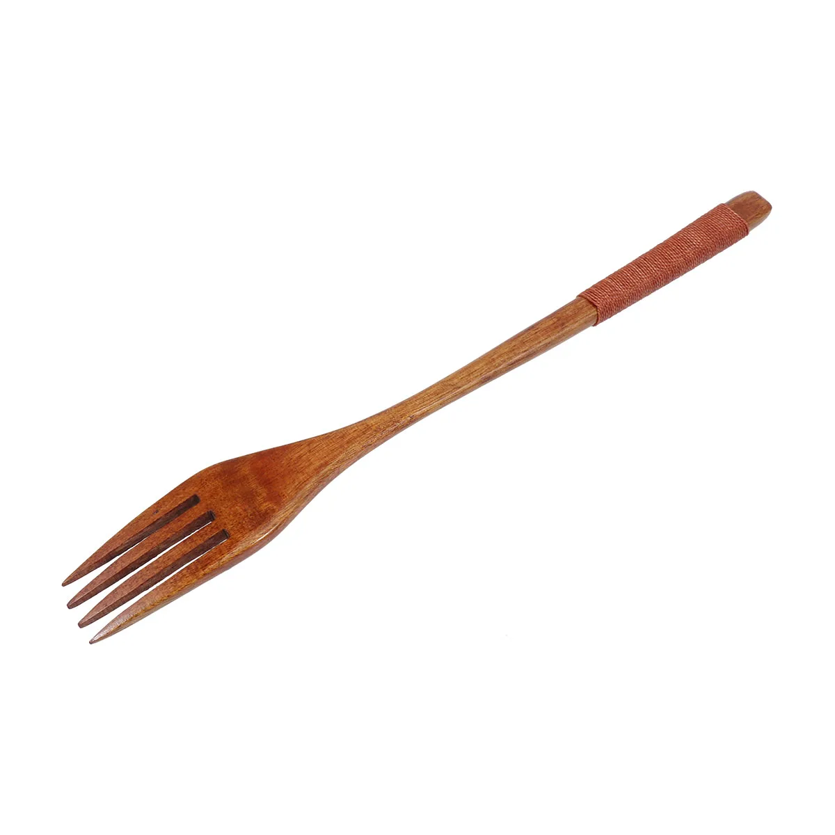 

Wooden Handle Kids Utensils Children Fork Bamboo Tableware Easy Clean Family Fun Gathering Parties Camping Dining Set