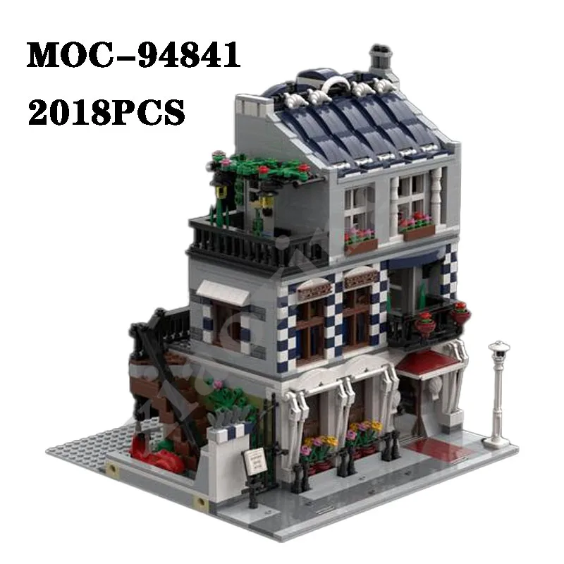 

Classic MOC-94841 Paris Restaurant Adult Wine Tasting Building Block Series Suitable 10243 Toys for Kids DIY Christmas Gifts