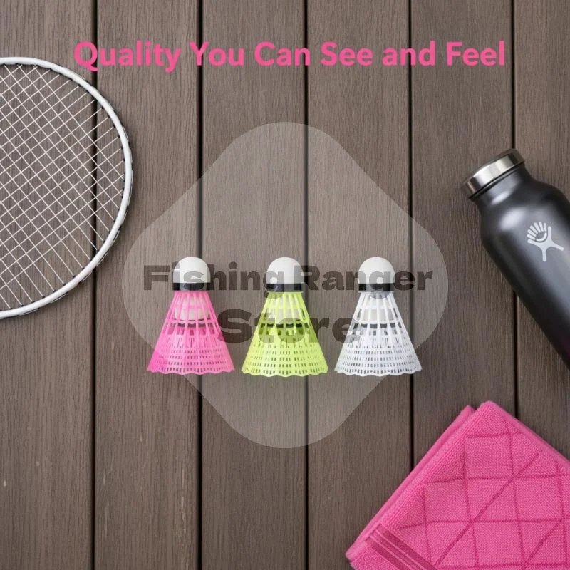 Badminton Nylon Shuttlecock - 3/6/12 قطعة من كرات الريشة الصفراء