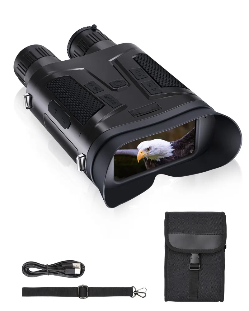 NV800S Infrared Night Vision Binoculars With 850nm LED High-Sensitivity CMOS Sensor 128G SD Card Nightvision Binoculars