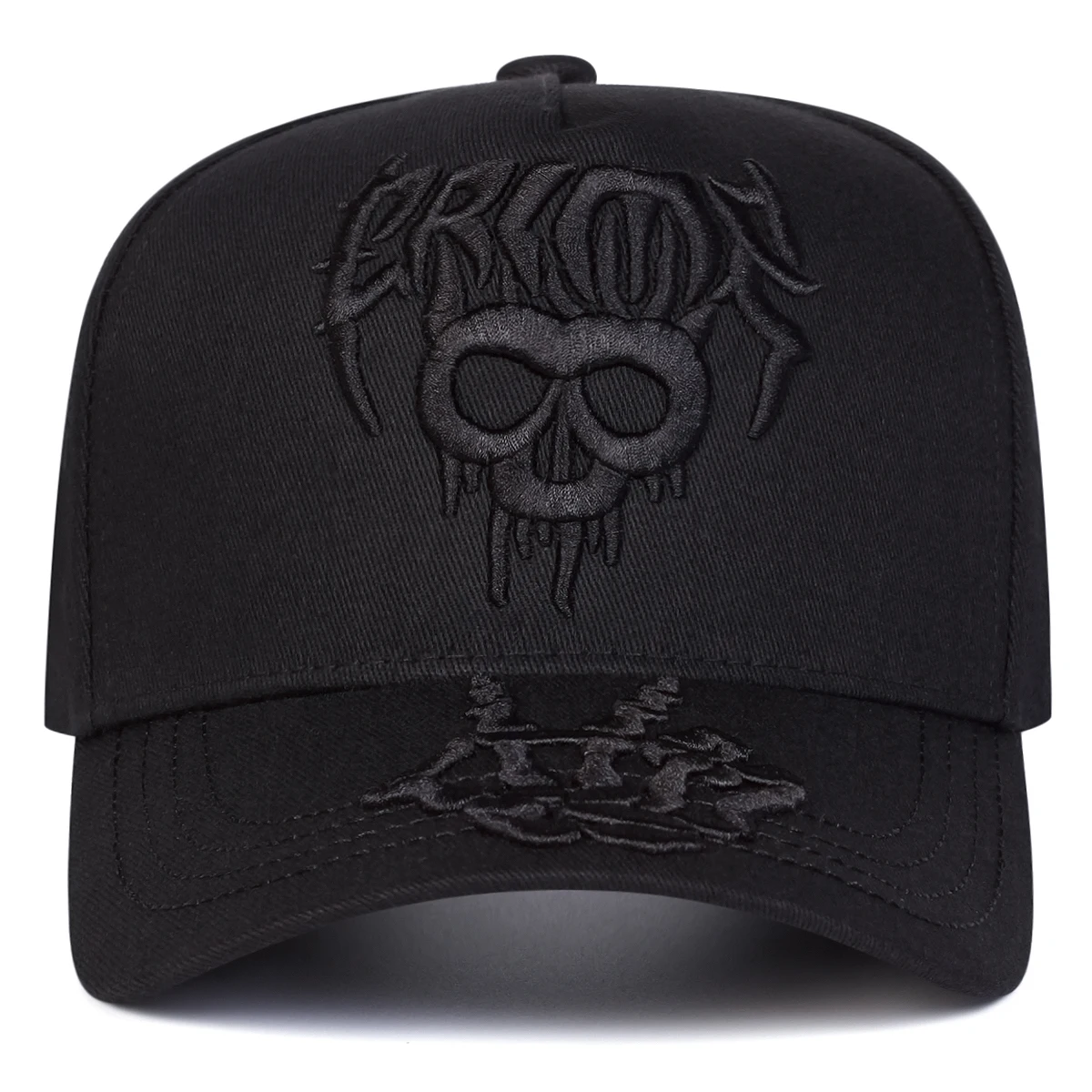 Unisex-Baseballmützen mit Totenkopf-Stickerei, für Frühling und Herbst, für den Außenbereich, verstellbar, lässige Hüte, Sonnenschutzhut, Sportkappe – Detail 3