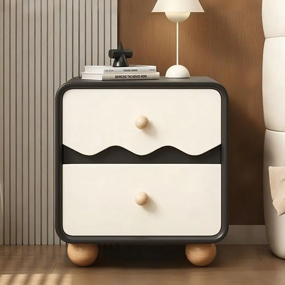 منضدة المزرعة التقليدية، أسود، سطح خشبي، درجين، طراز عتيق، L50xW40xH48cm