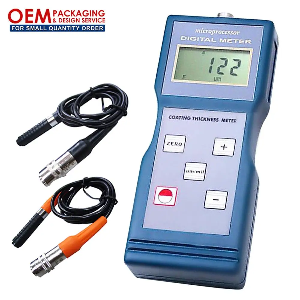 Digital Paint Coating Portable Thickness Meter 0-1000um /0-40mil Range Magnetic Induction Eddy Current (OEM Packaging Available)