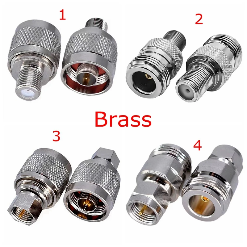 L16 N To F TV Male Female Straight Connector Adapter L16 N Male Female To F TV Male Female Imperial Coax Converter Brass Copper