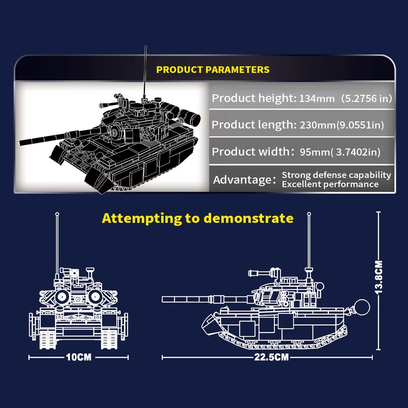 TINSOL Neue 648PCS Baustein Tank Modell Pädagogisches Puzzle Spielzeug für Kinder Baustein Geschenk Set Baustein Spielzeug modell – Detail 6