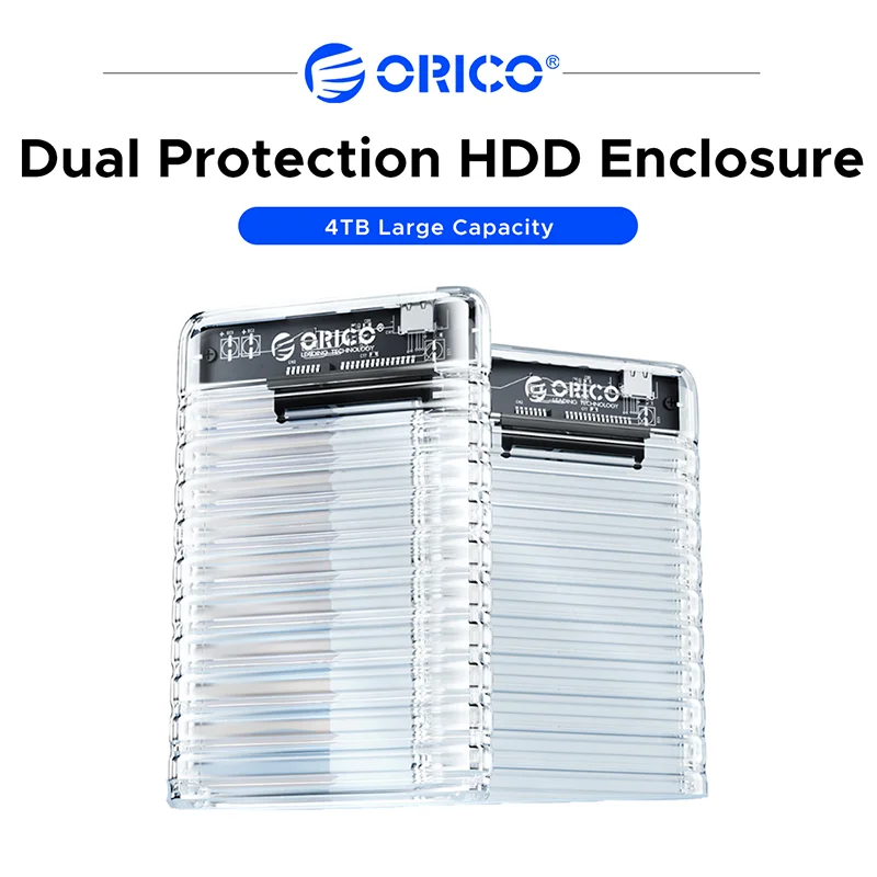 Case esterno Orico trasparente per HDD e SSD SATA