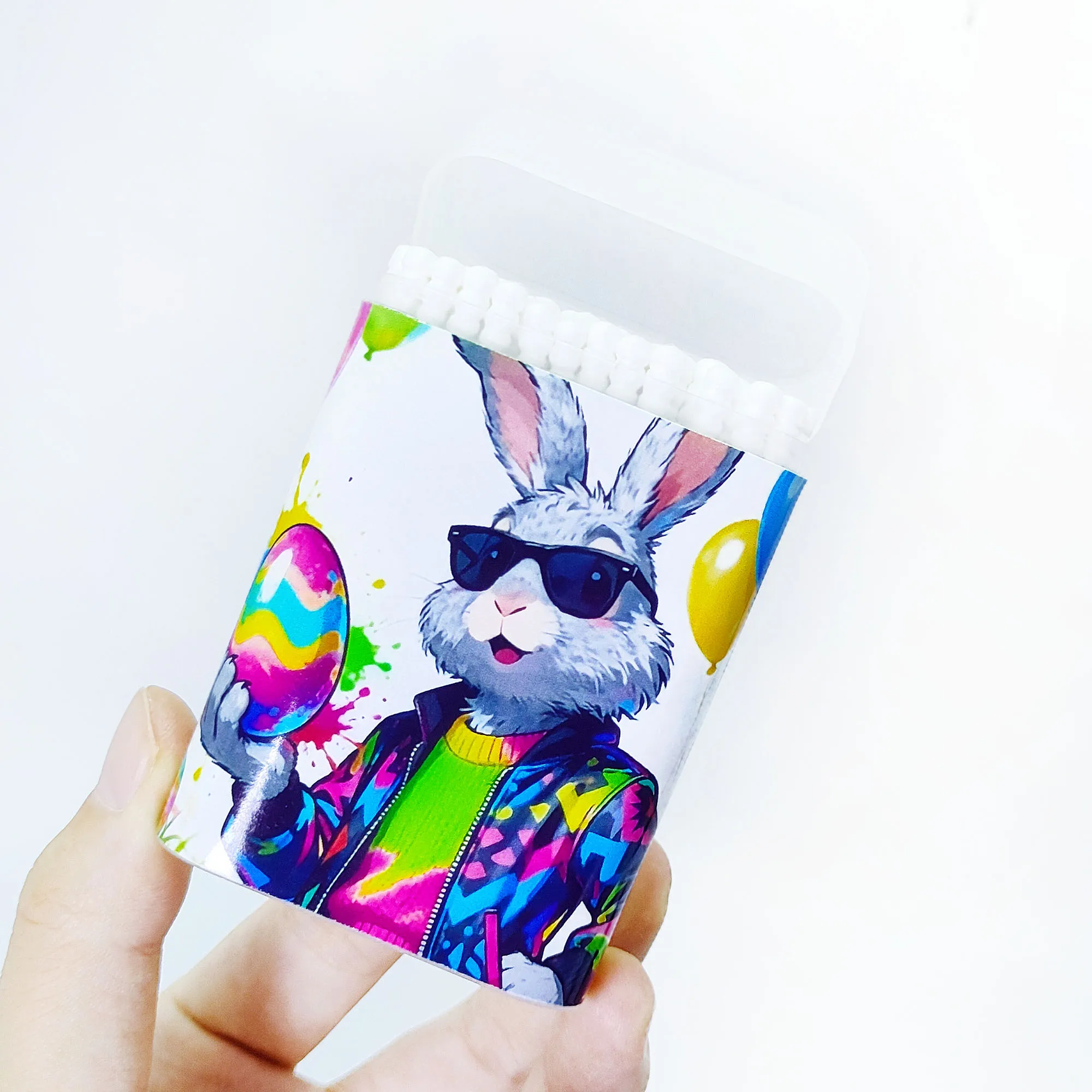 200 peças de cotonetes com tema de páscoa, cotonetes em forma de coelho, bastões de cotonete de esfregão de parafuso multifuncional de ponta dupla.