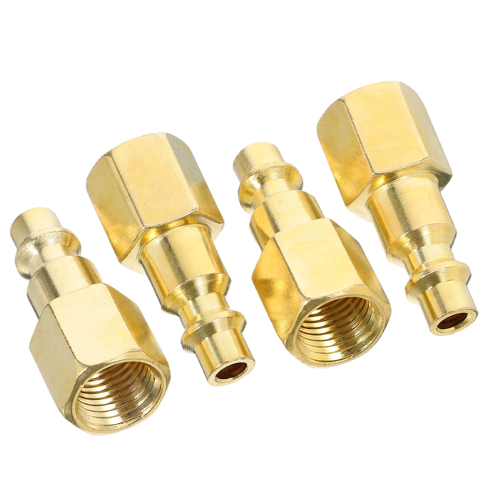 

4pcs Air Tool Quick Couplers Metal Threaded Connectors For Compressor Airline Tubing Locking Fittings Coupling Adapters For
