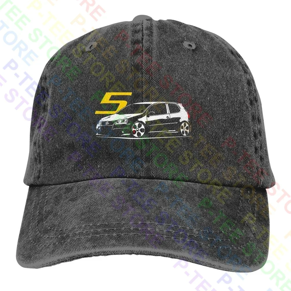 

Golf Mk5 Fans Gti Vr6 Turbo Tuning Washed Denim Baseball Cap Trucker Hats Summer Streetwear