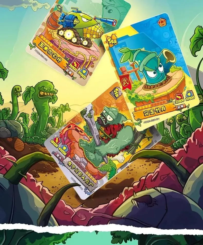 KAYOU Plants Vs. Zombies Karten Endloser Kampf - Komplettes Sortiment Wunderbare Naturreise Anime-Zubehör Feiertagsgeschenke Spielzeug – Detail 20