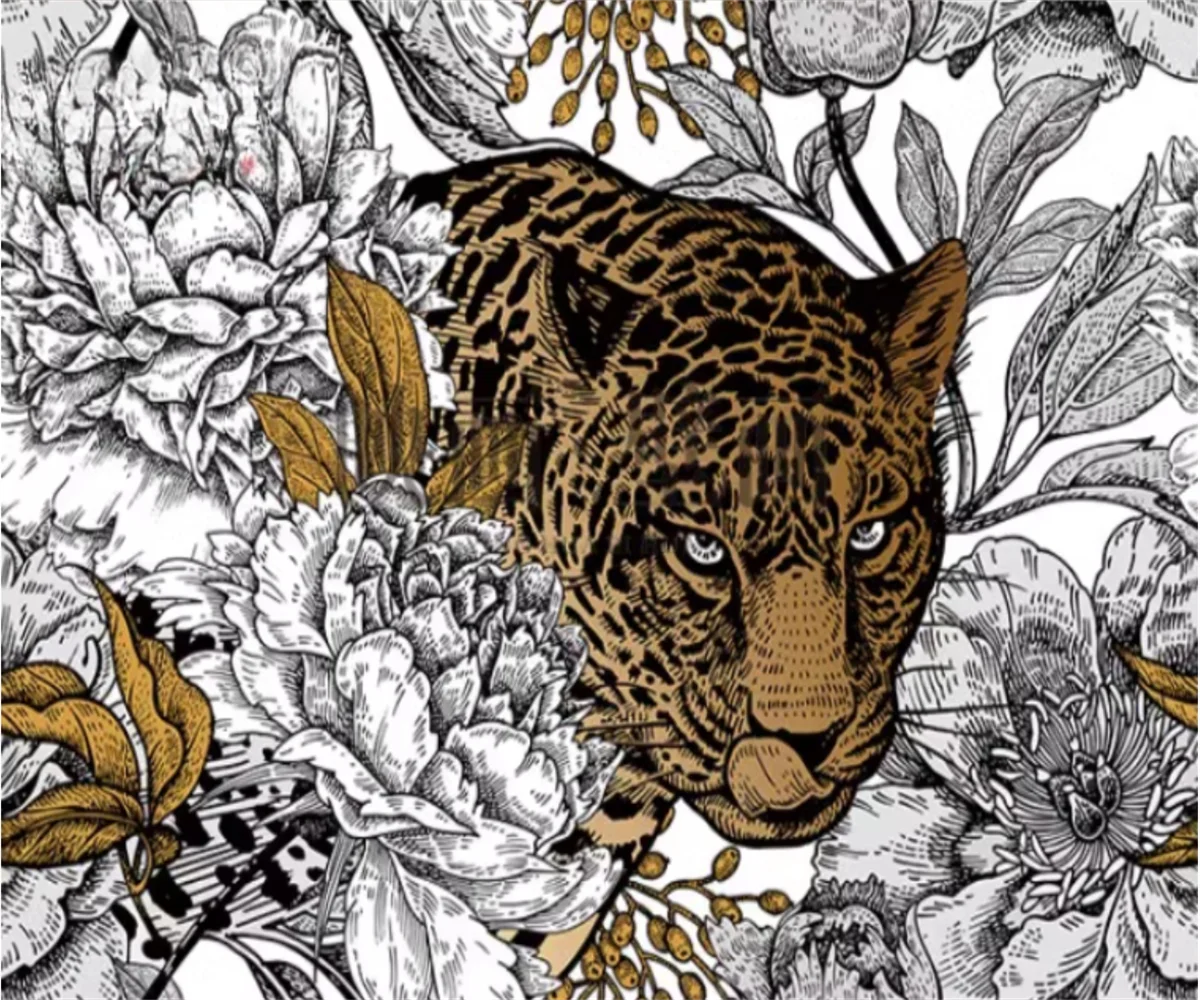 Nordic abstract leopard wallpaper Custom size mural home decoration animal decorative painting living room bedroom 3d wallpaper