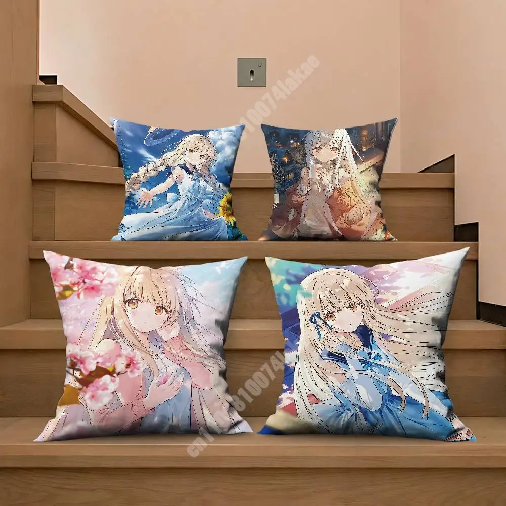 Shiina Mahiru The Angel Next Door Pillow Cover Sofa Couch Cushion Case Creative Workspace Accent Home Decor