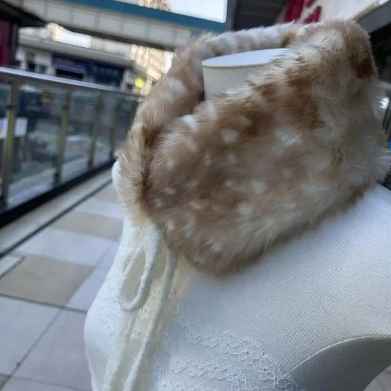 

R1WE Дружественный плюшевый шарф, накладной воротник, теплые наушники, наушники, зимняя защита от холода