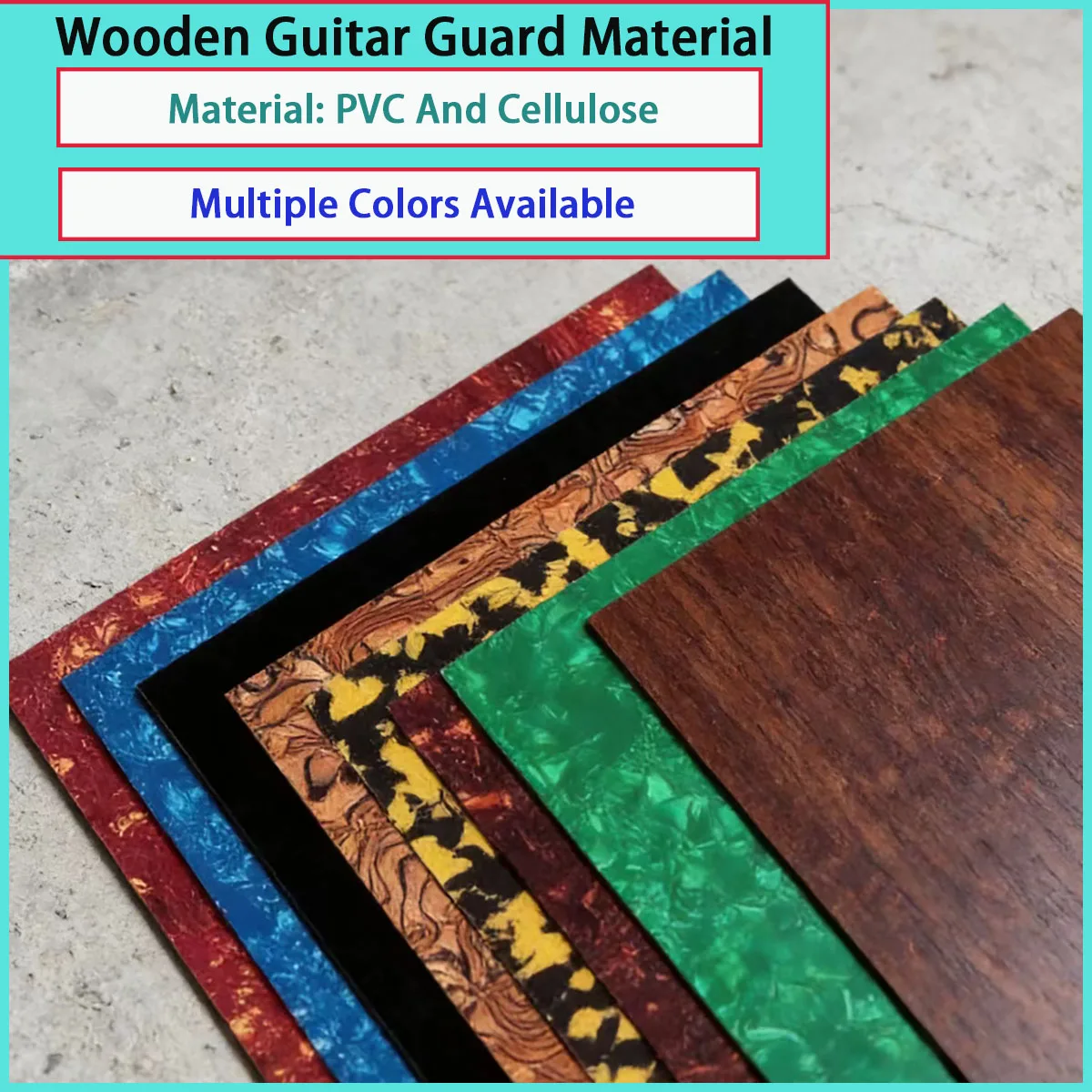 24x22cm PVC And Cellulose Guitar Guard Sheet, High Quality Customized Guitar DIY Replacement