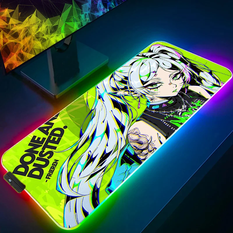 

Коврик для мыши RGB, коврик для мыши в стиле аниме, сексуальные девушки, компьютерный коврик скоростного типа для киберспортивных игроков, клавиатура ноутбука, светодиодный коврик для мыши, коврик для офисного стола
