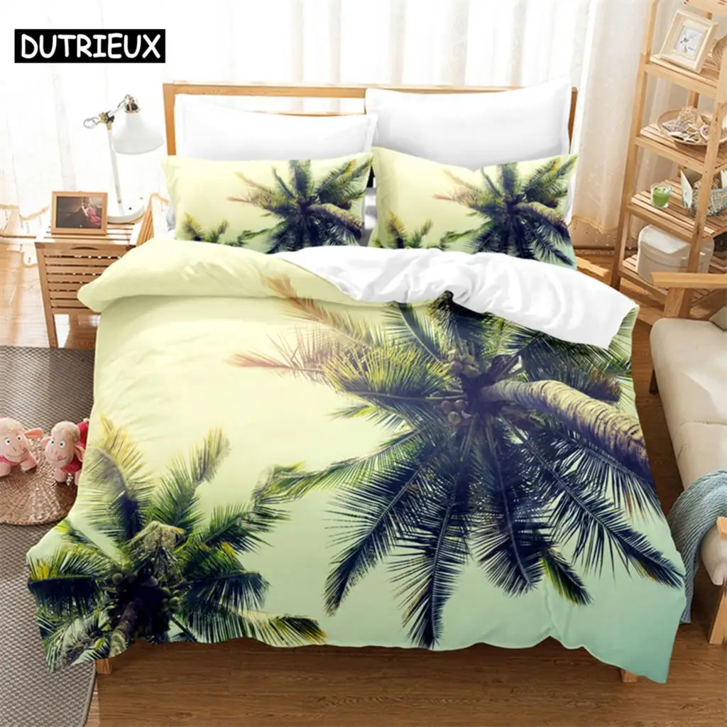 Coconut Tree, Mangrovel Bedding Set Duvet Cover Set 3d Bedding Digital Printing Bed Linen Queen Size Bed Set  Fashion Design