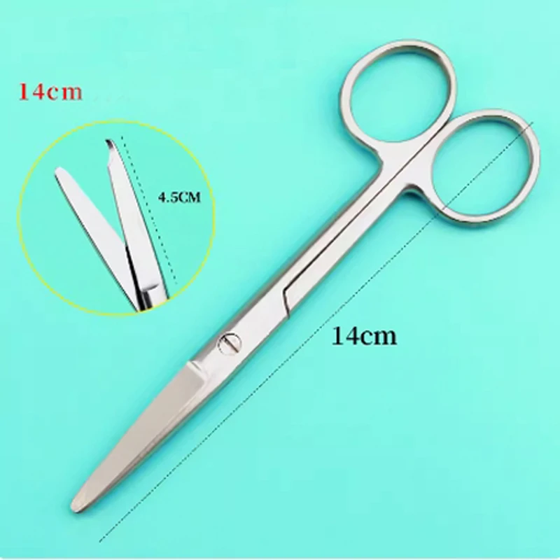 14cm suture removal, crescent mouth cutting, nurse cutting fine scissors, bandage cutting, plaster cutting, straight pointed rou