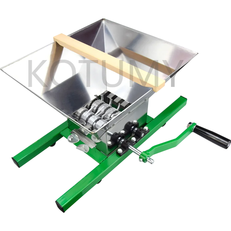 Ręczny młynek do winogron ze stali nierdzewnej o pojemności 7 litrów. Ochrona środowiska. Ręczny młynek do owoców i warzyw w europejskim stylu