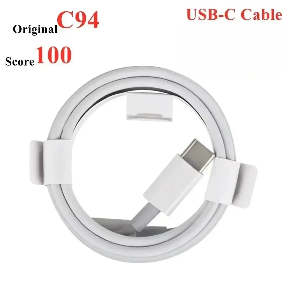 5pcs/USB-C to 8pin C94 Cable 100 Score Data Sync Charge Cable Support Fast Charging Cable For 14 13 Pro Max 12 With 10 in 1 Box