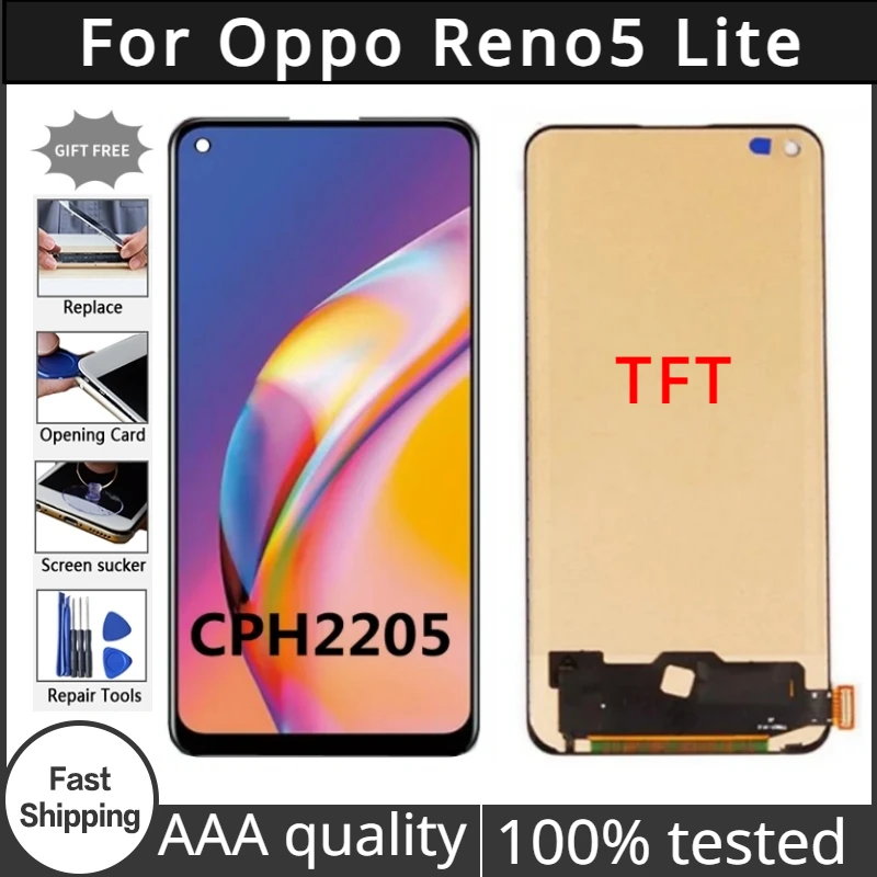 

6.43" TFT For OPPO Reno5 Lite CPH2205 LCD Display Touch Screen Digitizer Assembly For OPPO Reno 5 Lite Reno 5lite Display