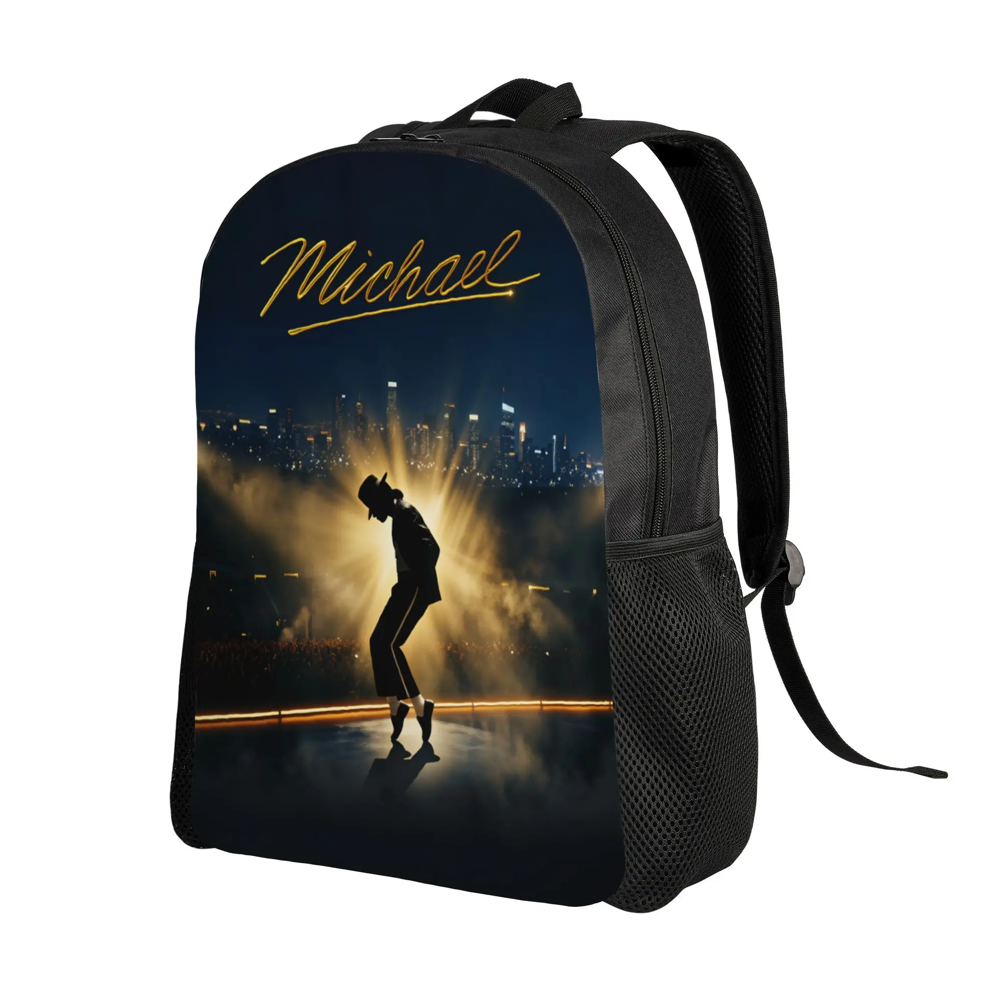 Michael MJ Backpack  Male Polyester Travel Backpacks Large Aesthetic School Bags Rucksack