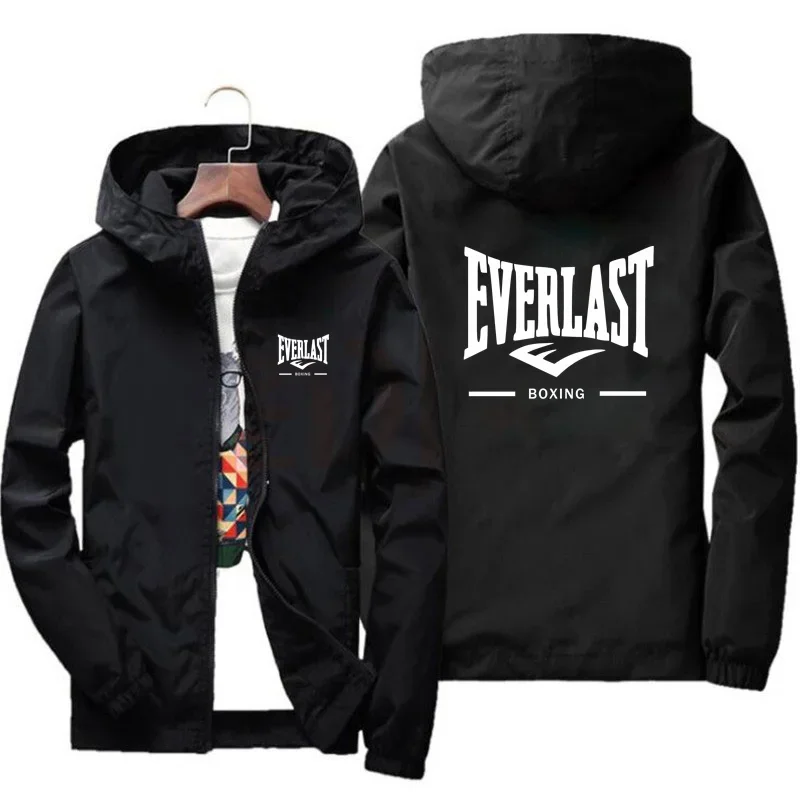 EVERLAST BOXING 남성 럭셔리 브랜드 뉴 후드 윈드 브레이커, 비옷, 등산 스포츠 남성 캐주얼 하이 퀄리티 재킷