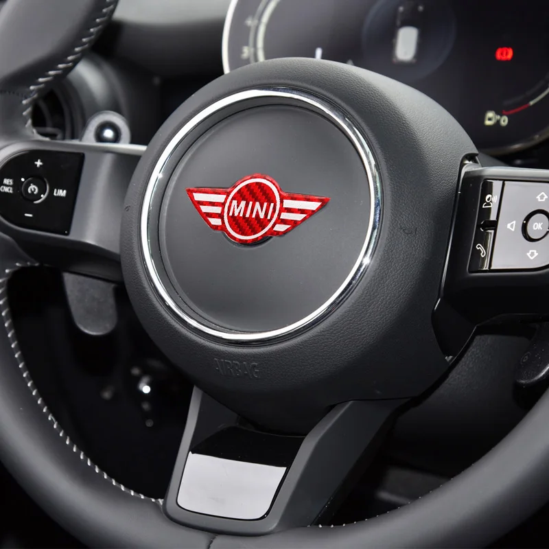 For Mini Cooper One S JCW Countryman R56 R55 R57 R60 F55 F56 Car Styling Steering Wheel Centre Emblem Badge Decoration Stickers