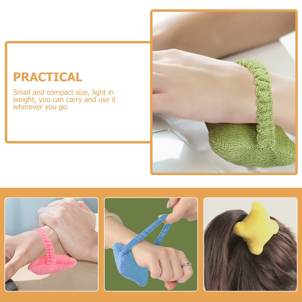 

4pcs Mouse Wrist Rest Pillow Flannel Silk Cotton Non-Slip Base For Computer Office Gaming Mouse Mat Pad Wrist Support