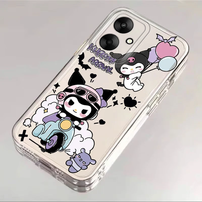 Funda transparente de dibujos animados Kawaii Kuromi para Xiaomi Poco X4 GT X4 M3 X3 Pro X5 X3 NFC