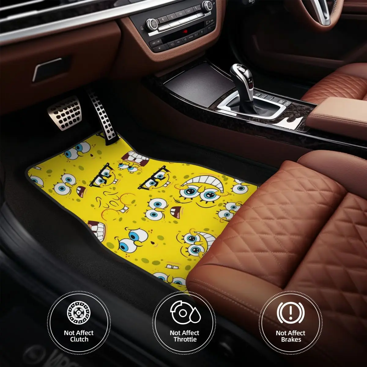 SpongeBobed Anime Cartoon_93700430 Floor Mats for Cars All-Weather Anti-Slip Floor Mats Liner Full Set Car Accessories