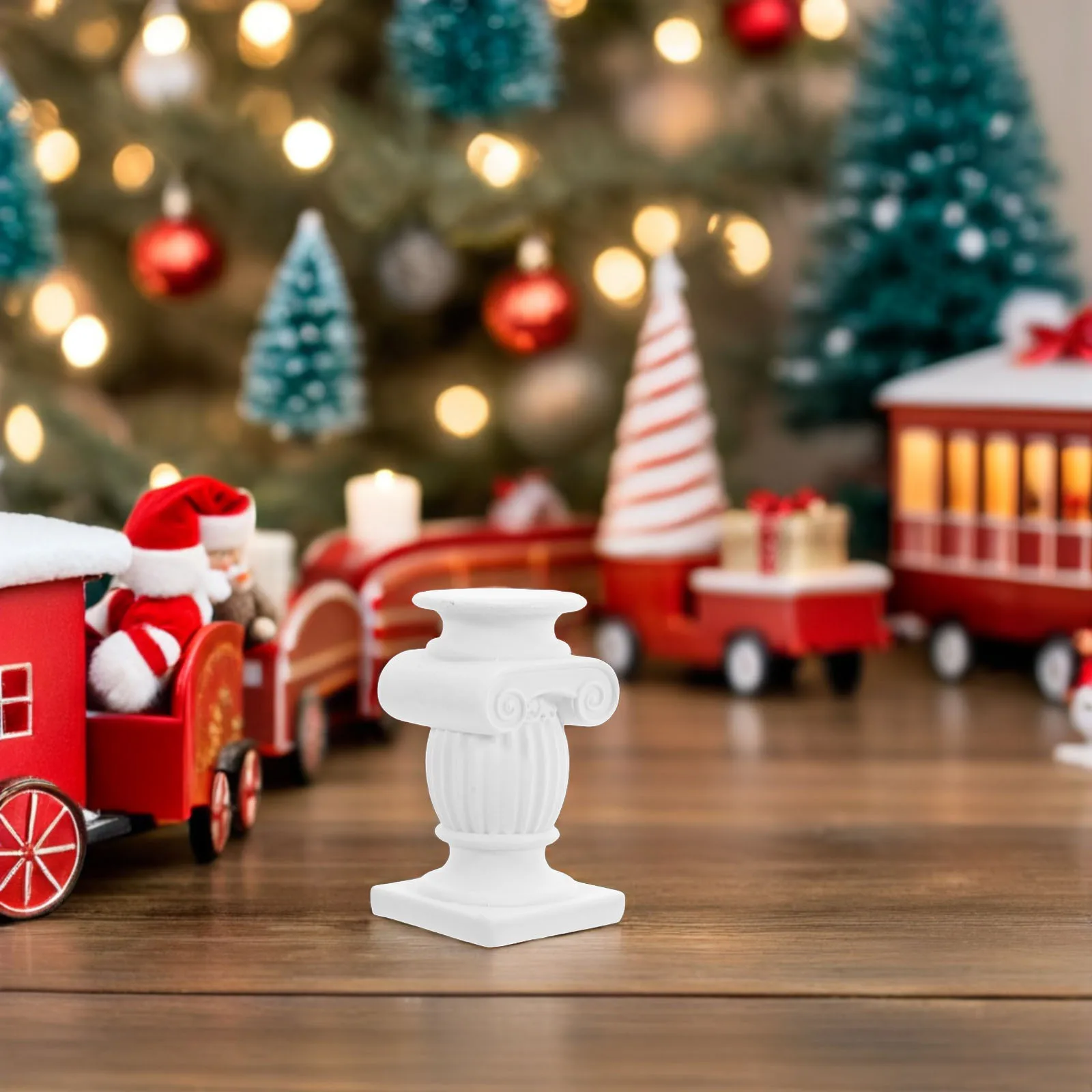 Miniatur-Statue mit römischer Säule, leicht zu reinigen, glatte Oberfläche, Tischskulptur, Party-Dekoration, Outdoor-Gartendekoration