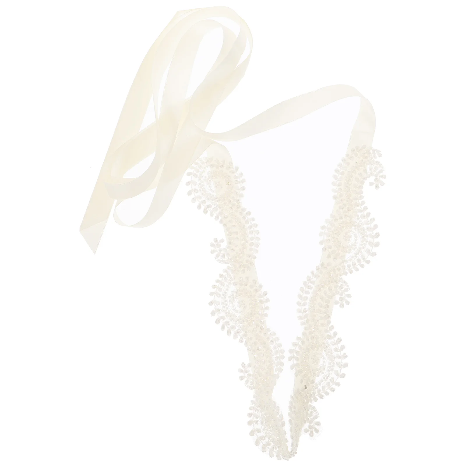 

1Pcs Wedding Lace Bridal Waist Belt White Flower Sash Lightweight Durable Bride Accessory Ribbon for Party Banquet