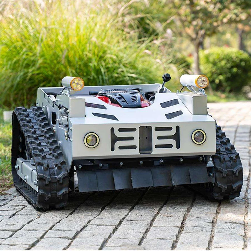 196cc 550mm Schnittbreite Gas Rasenmäher Für Home Obstgarten Null Drehen Smart Robotic Crawler Fernbedienung Rasenmäher