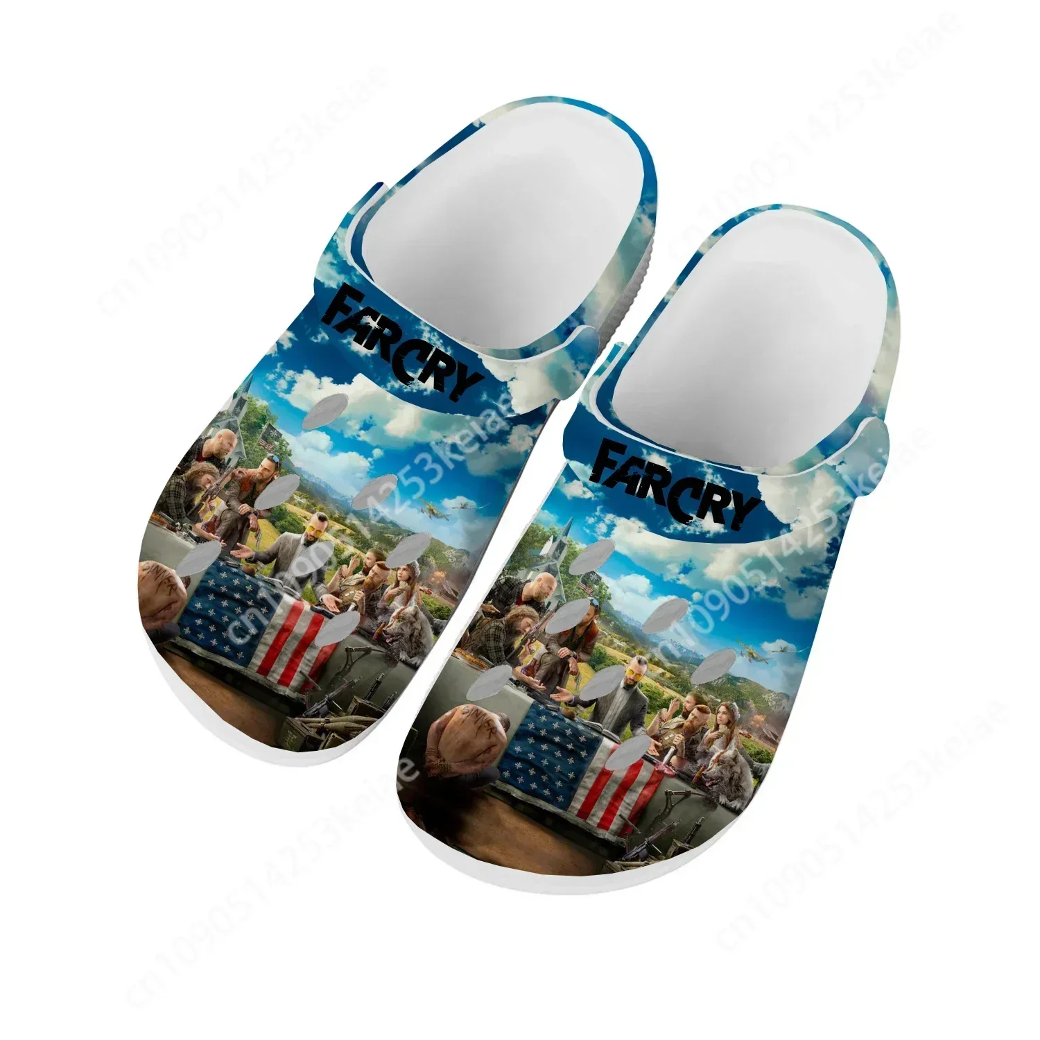 Far Cry Custom Home Clogs Cartoon Spiel Herren Damen Teenager Custom Fashion Built Wasserschuhe Garten Strand Loch Hausschuhe Sandalen