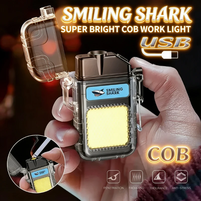 

Миниатюрная многофункциональная перезаряжаемая электрическая дуговая зажигалка с LED-фонариком, ветрозащитный инструмент для кемпинга, походов и экстренных ситуаций