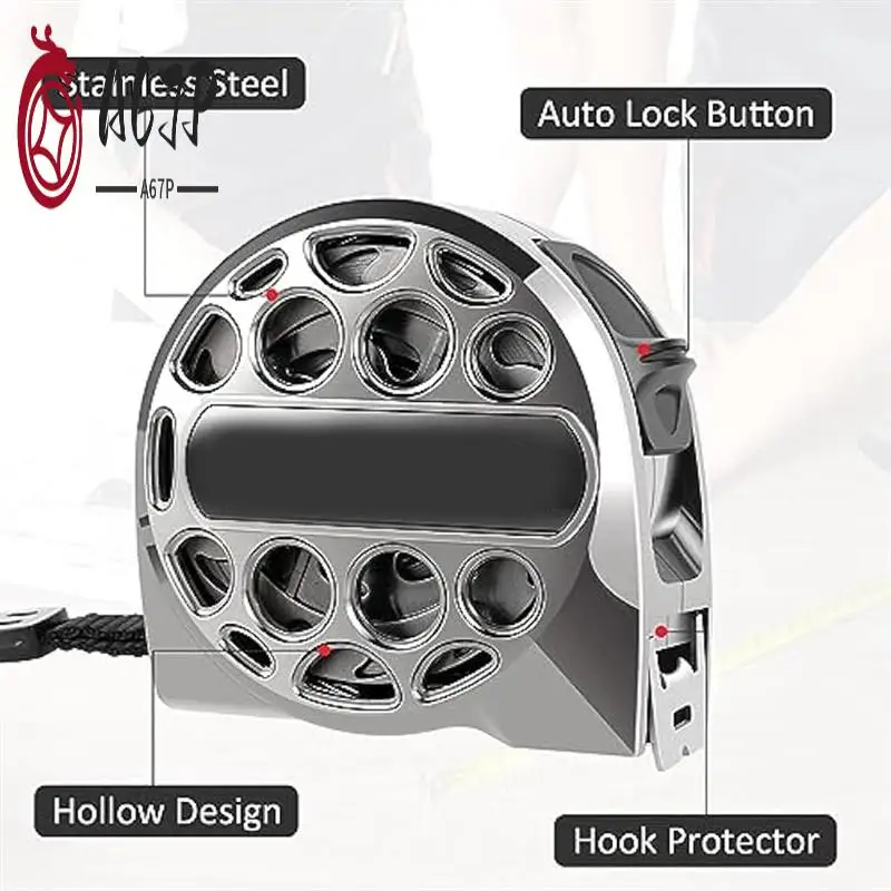 A67P-2Pcs Stainless Steel Anti-Corrosion Retractable Metric Ruler,Wear-Resistant Measure Double-Sided Scale