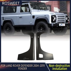 ROSWEET 알루미늄 프론트 펜더 가드 차체 부품, 랜드로버 디펜더 L663 2004-2016 2017 2018 2019 외장 액세서리