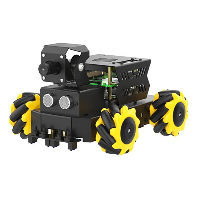 Raspbot V2 AI Vision Robot Car Kit With Camera Mecanum Wheel Toy Educational DIY Python Programming For Raspberry Pi 5