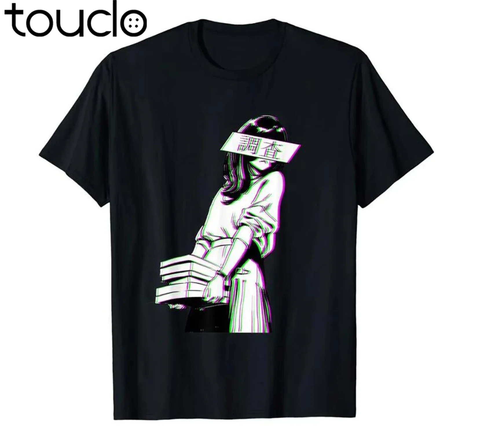 Anime Manga Glitch Vaporwave Aesthetic Study  New Brand High Quality for Man Better Crazy T Shirts