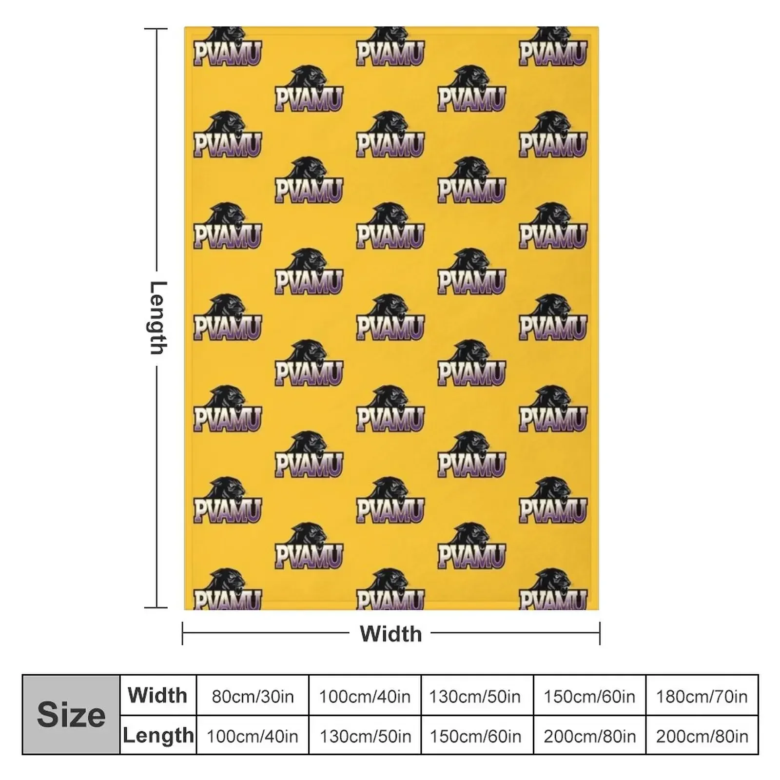 Original Logo Prairie View A&M Panthers and Lady Panthers Throw Blanket Quilt Sofa Decoratives Multi-Purpose Blankets