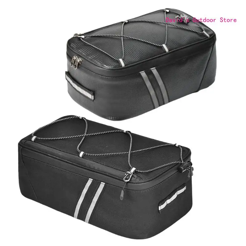 

Rear Bike Rack Bag Bicycles Rear Bag with Reflective Strips Water Resistant Bicycles Panniers Rack Bag X3UA