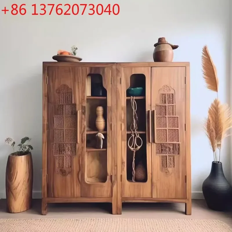 Storage Mobile Living Room Cabinets Decor Organizer Wine Cabinets Luxury Wood Curio China Display Gabinete Trendy Furniture