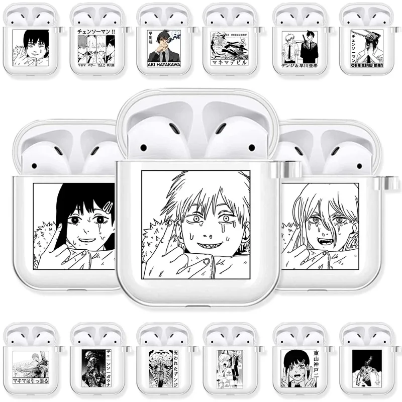 Horrible Anime Chainsaw Man Soft TPU Case For Apple For Airpods Pro 3 2 1 Power Denji Makima Aki Pochita Earphone Cover For Airp