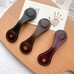 Handmade Full Grain Vegetable genuine leather planner Bookmarks Magnetic buckle Magnet Clip Notebook Book Markers Page Divider