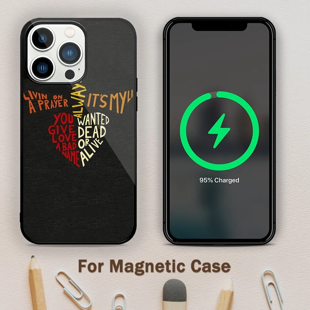 B-Bon J-Jovi Band Phone Case For Magnetic Attraction iPhone 11 12 13 14 15 Mini Pro XS Max X S Plus XR Shell