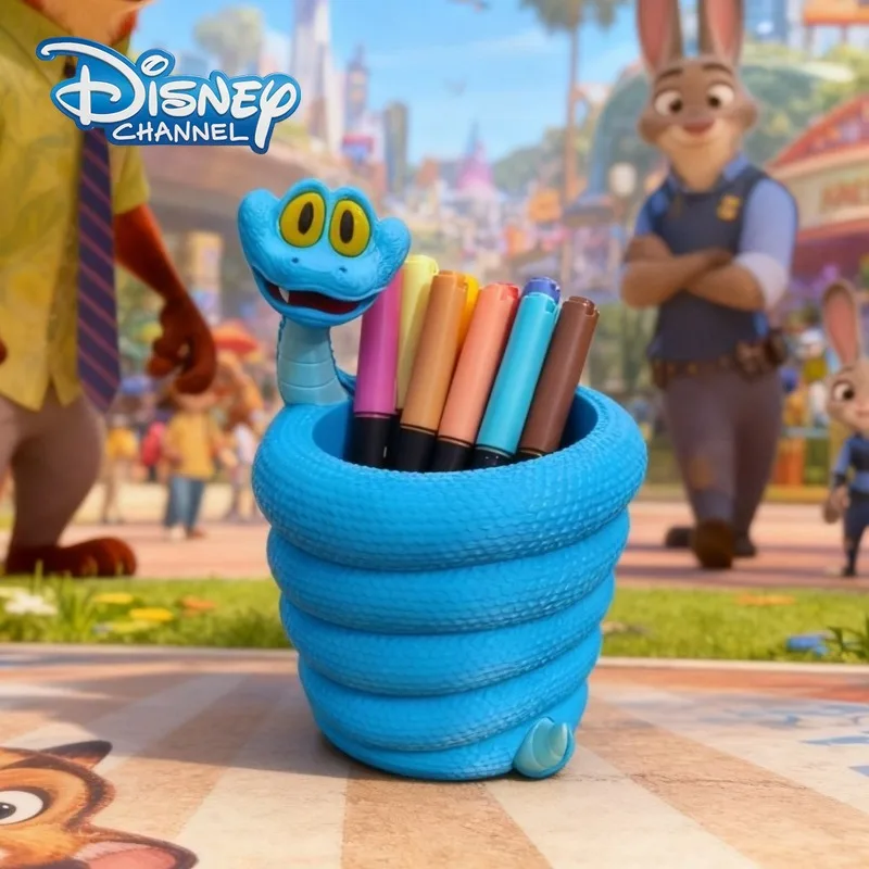 

Disney Zootopia 2 Pen Holder Gary Pencil Storage Case Snack Desktop Storage Bin Ornament Anime Cartoon New Role Figurine Gift