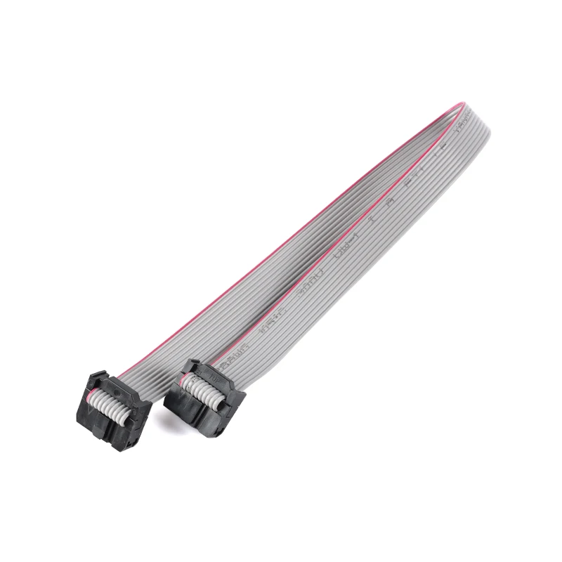 2.54MM Pitch 30CM JTAG ISP AVR Download Cable Wire 300mm FC-6/10/14/16/20/40P Pin 6P 10P Connector Gray Flat Ribbon Data Cable