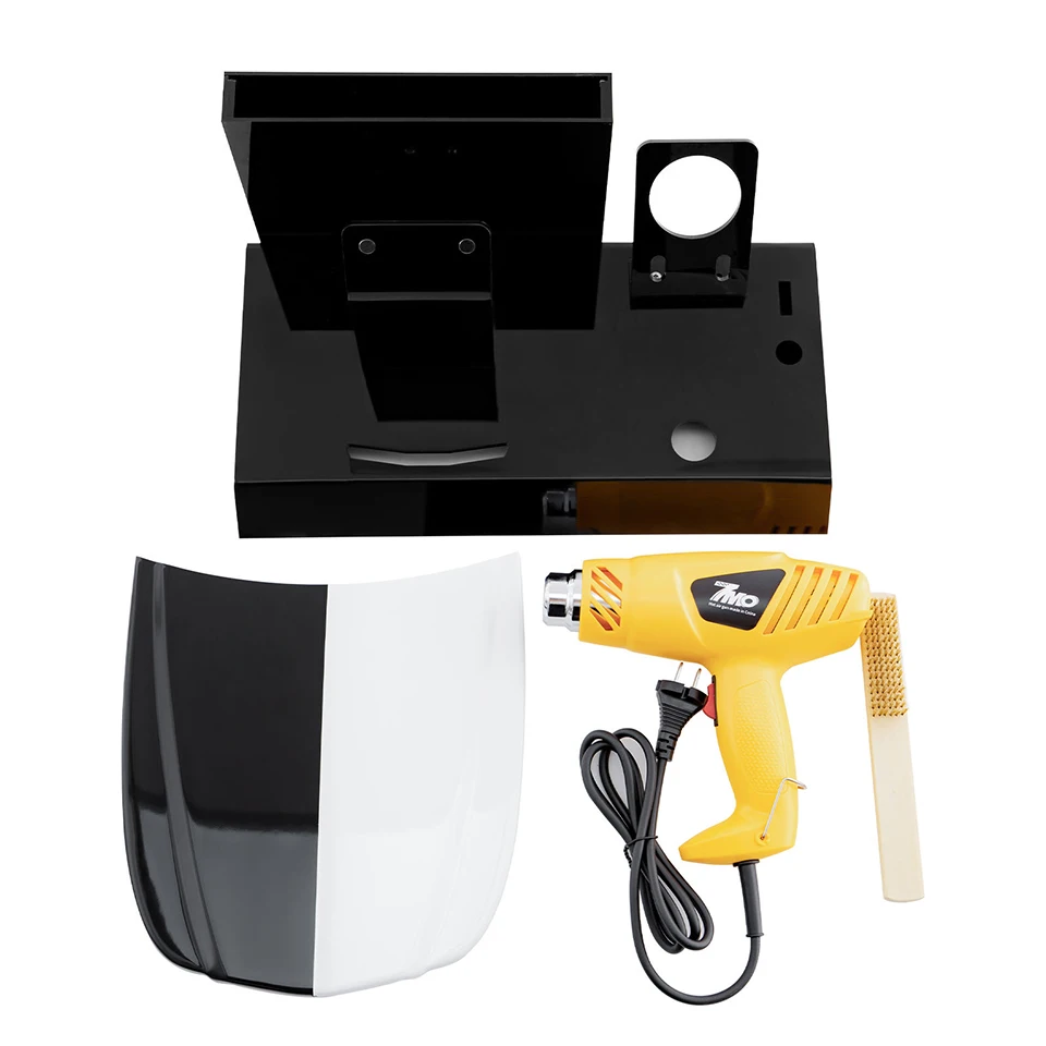 PPF Demo Display Stand with Acrylic Holder & Hood Model, PPF Scratch Self Healing / Stain Resistance Test Kit with Heat Gun 648C