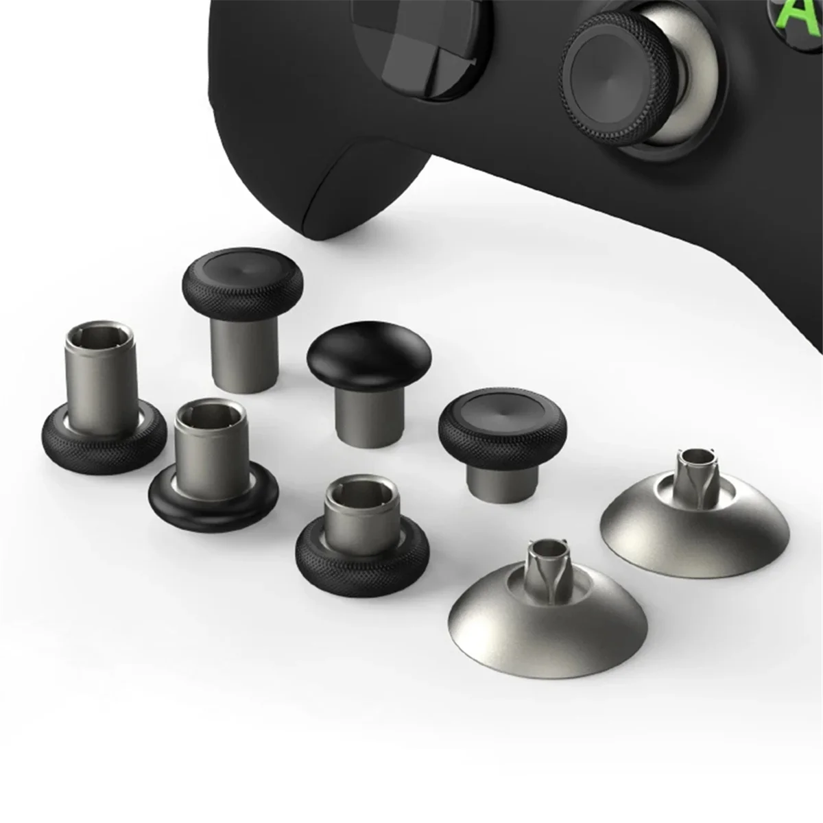 8 PACK Metal Magnetic Thumbsticks Analog Joysticks for // /S Controller Silver