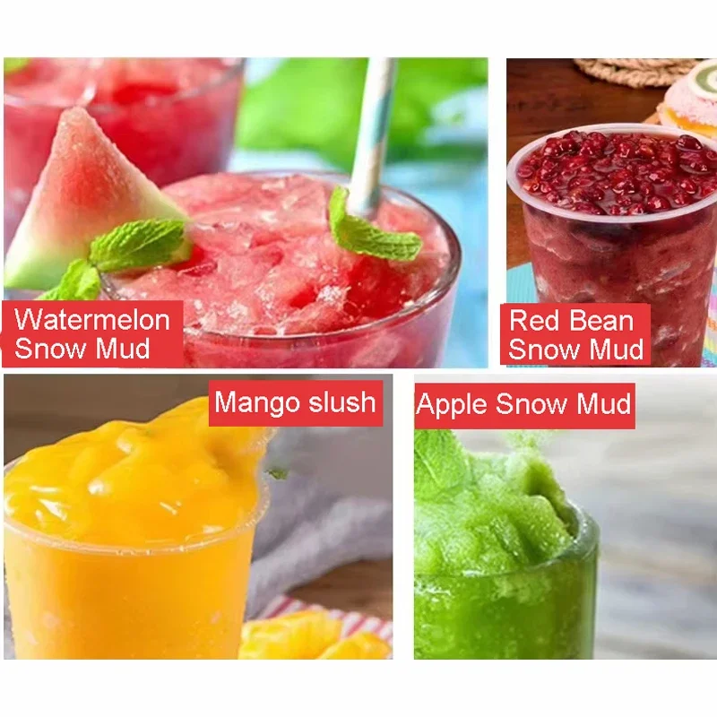New Ice Sands And Snow Mud Machine Frozen Beverage Making Machine Strawberry Milk Flavor Snow Melting Machine